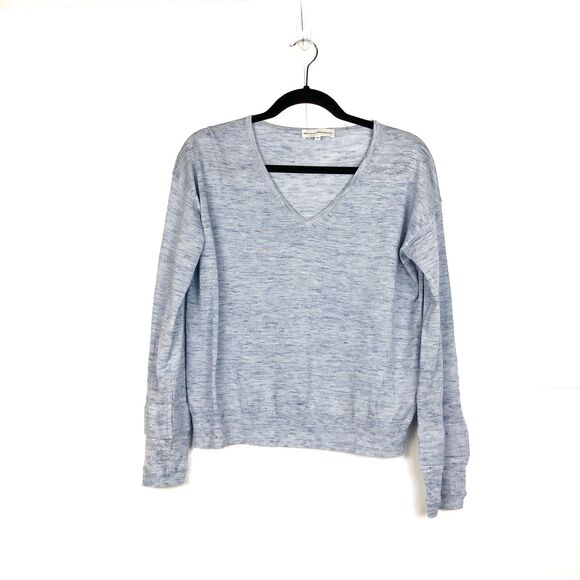 White + Warren Womens Light Blue V Neck Sweater Size XS - Picture 1 of 7